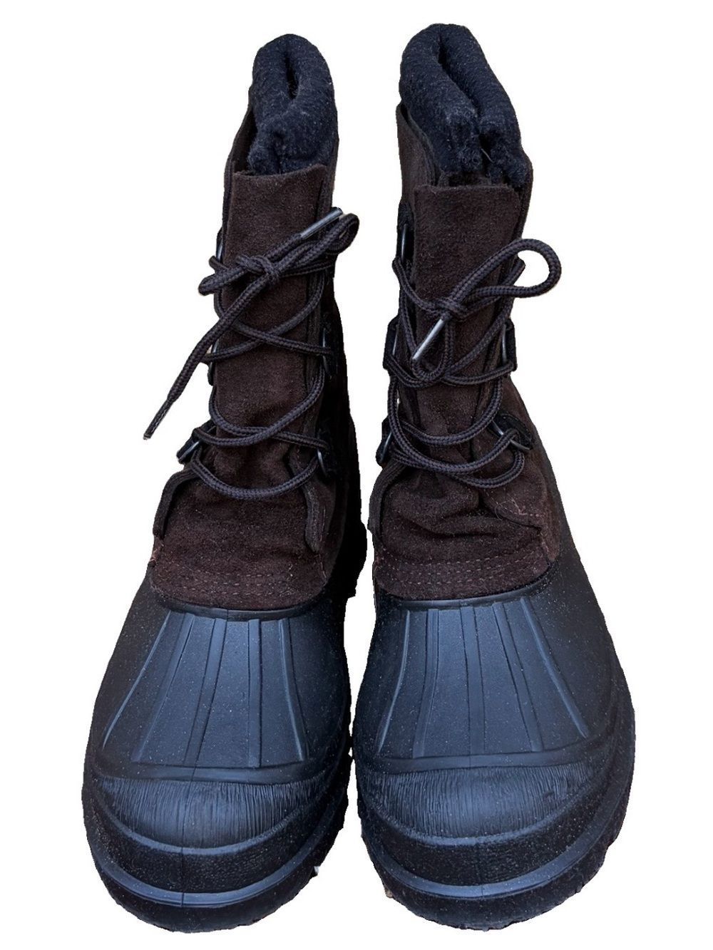 Rei Men's Snowpak Waterproof Brown/Black Winter Duck Suede Leather Boots 8 Euc! — image 3 of 8